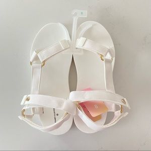 ON HAND Stoney Clover Lane X Target white sandals size 8